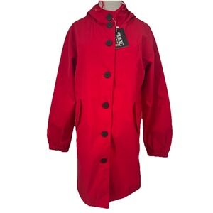 NEW W Jacket Rain Jacket Women's‎ M MEDIUM Red Italy Lightweight  - AC